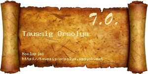 Taussig Orsolya névjegykártya